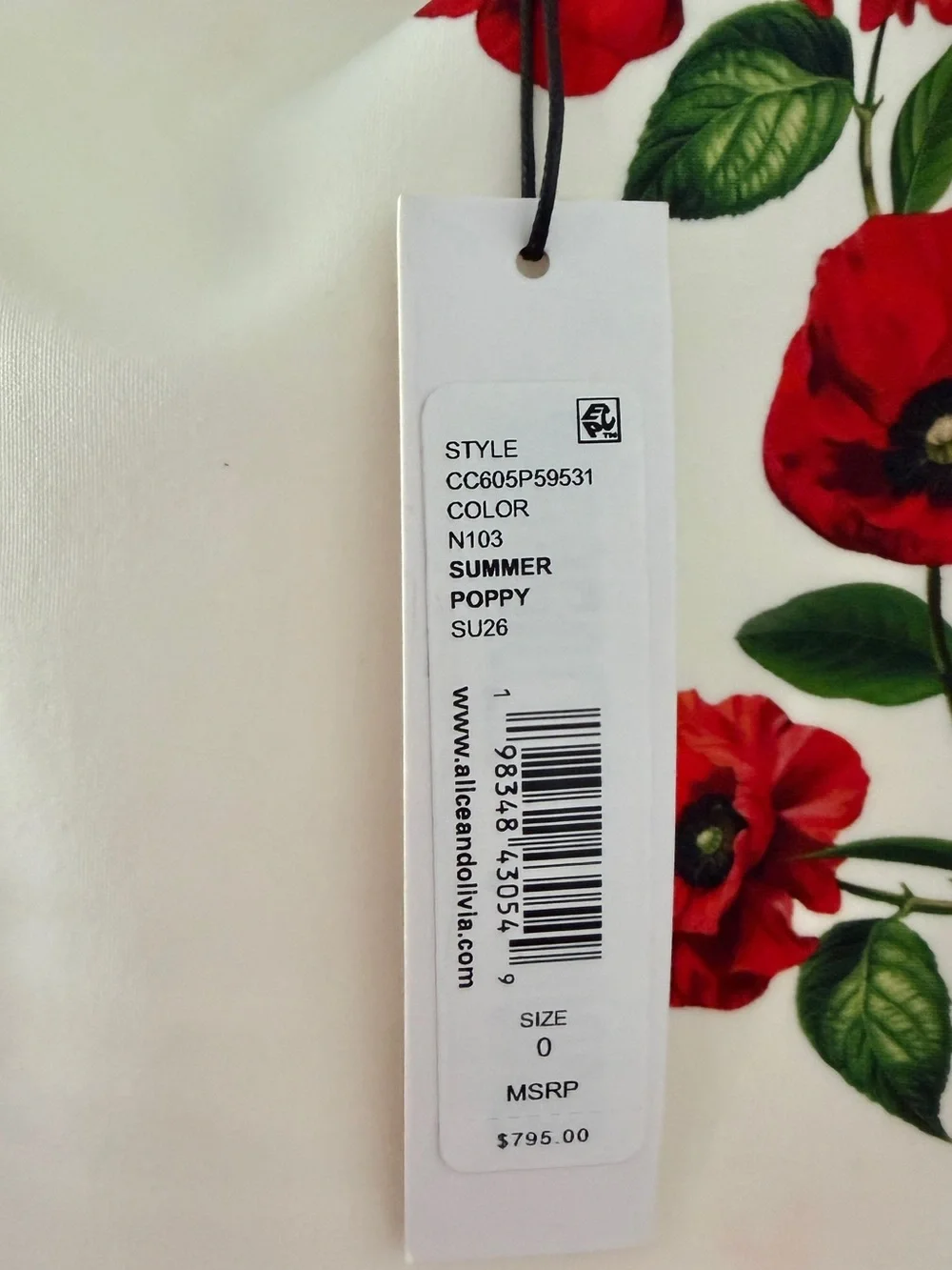 Alice + Olivia Adley Summer Poppy Dress Size 0 | SU26 | Retail $795 - Picture 11 of 11